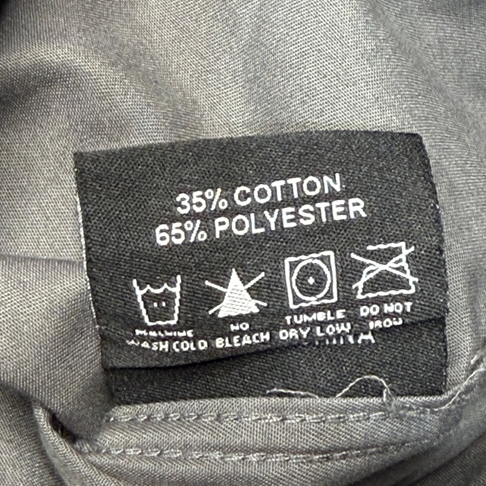 Dixxon Workforce Shirt Mens Large Gray Short Sleeve Button Up Workwear Utility - Picture 5 of 12